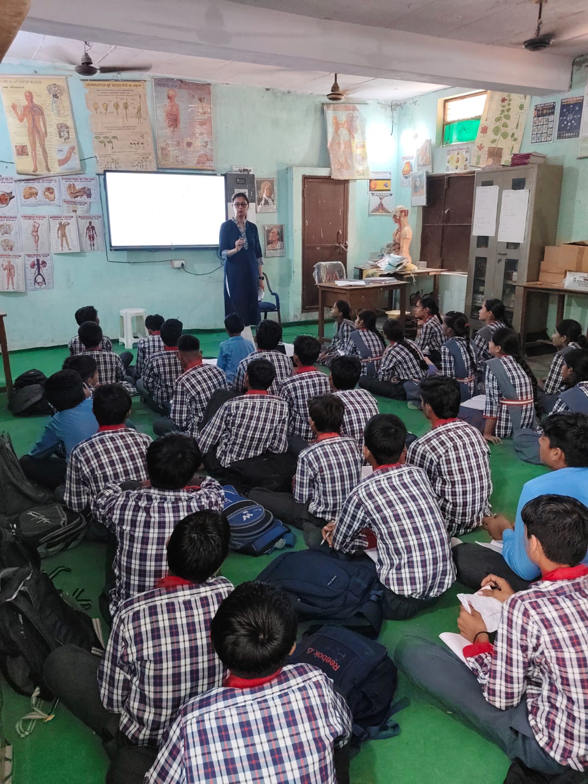 Students participating in a handling emotions activity